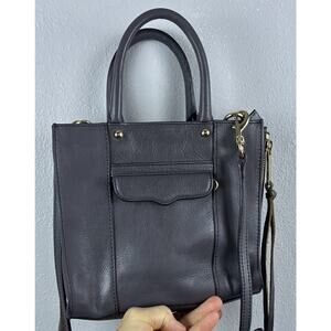 Rebecca Minkoff MAB Gray Leather MAB Mini tote Crossbody